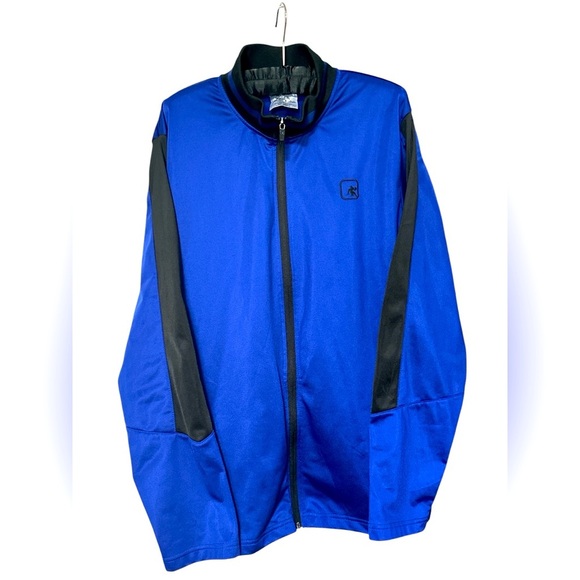 AND1 Mens Blue and Black Colorblock Track Jacket - Picture 1 of 10